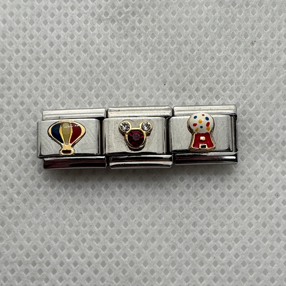 Silver Charm Links for Nomination Charm Bracelet with Assorted Designs